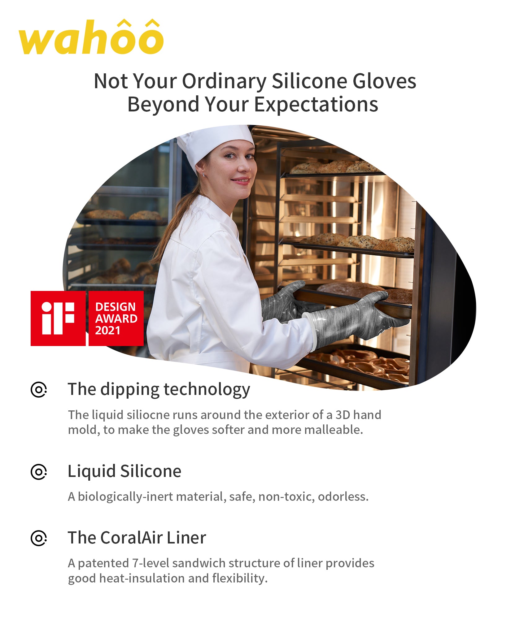 wahoo Liquid Silicone Gloves | Gray